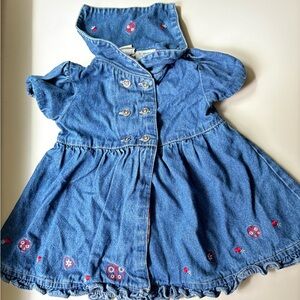 Faded Glory Baby Dress | Ladybug Denim | 6-9 Months